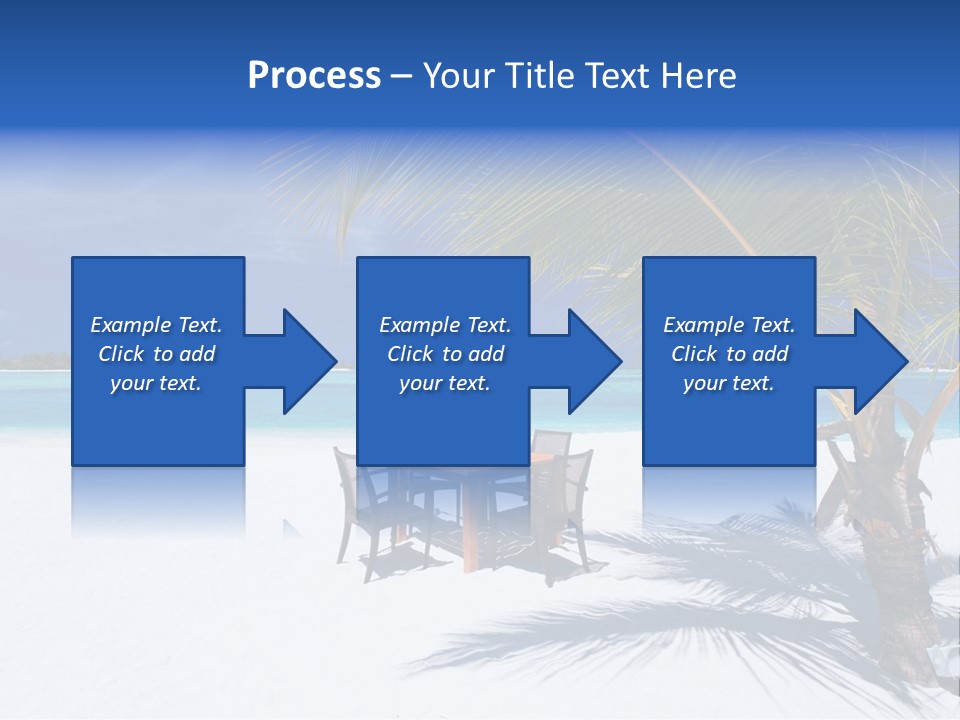 Blue Tropical Coastline PowerPoint Template