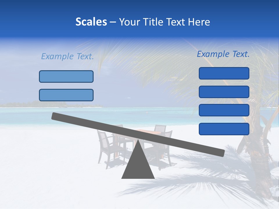 Blue Tropical Coastline PowerPoint Template