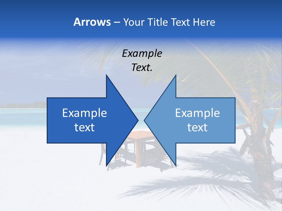 Blue Tropical Coastline PowerPoint Template