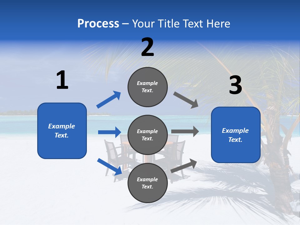 Blue Tropical Coastline PowerPoint Template