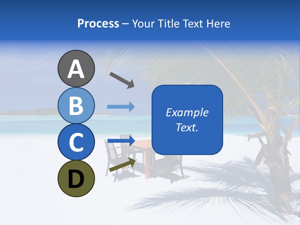 Blue Tropical Coastline PowerPoint Template