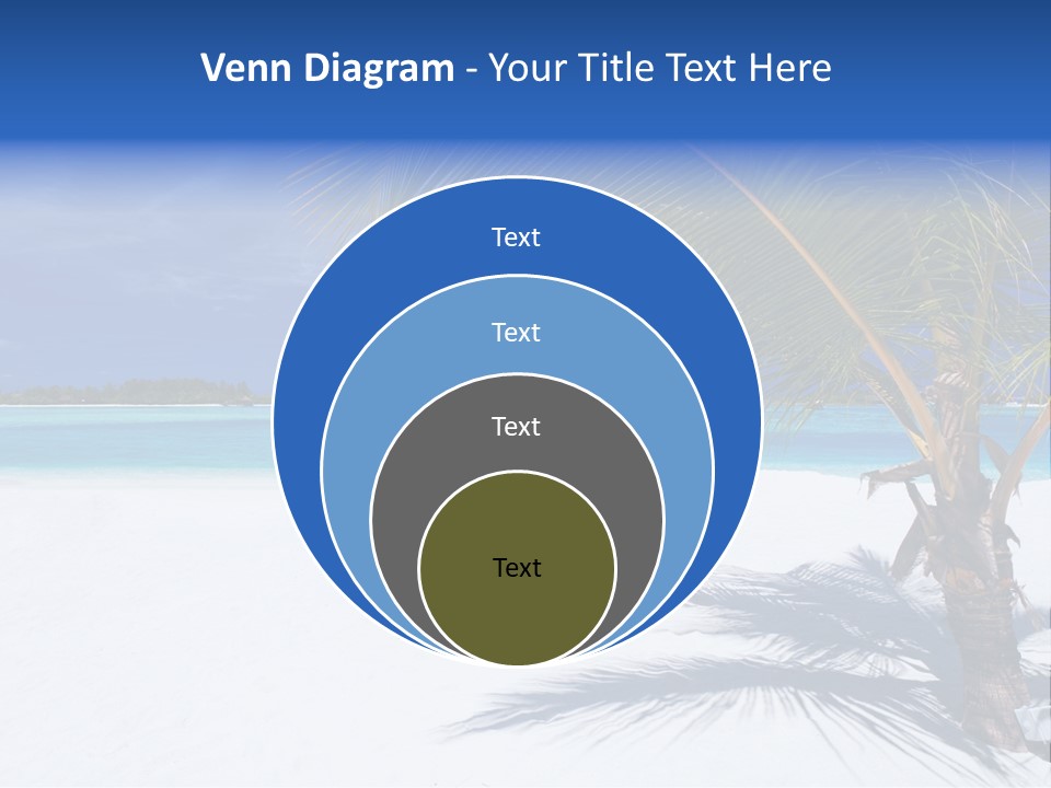 Blue Tropical Coastline PowerPoint Template
