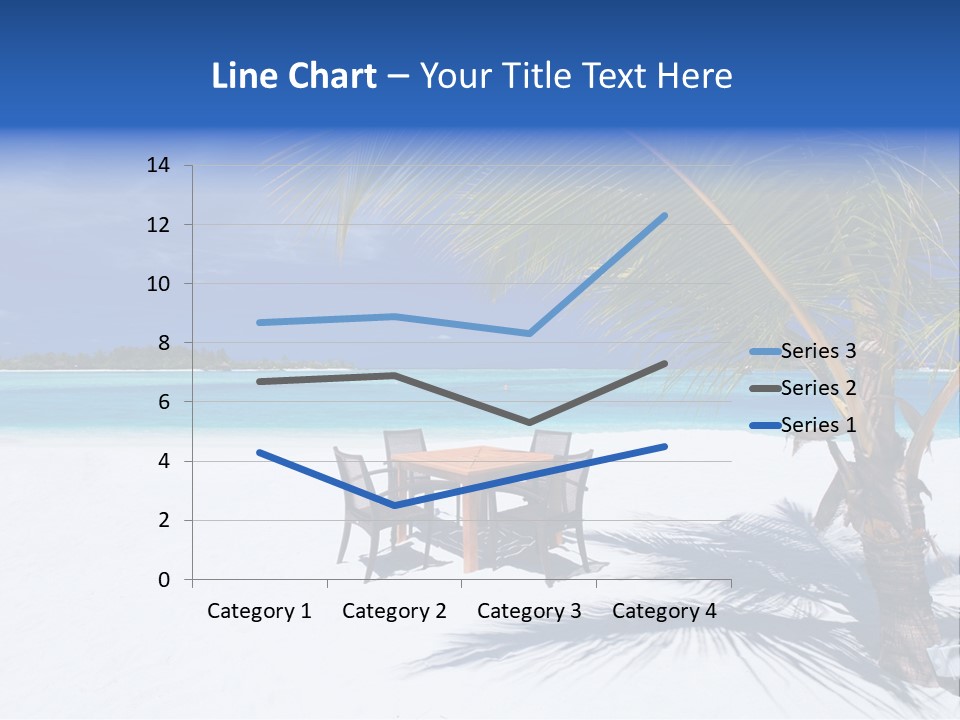Blue Tropical Coastline PowerPoint Template