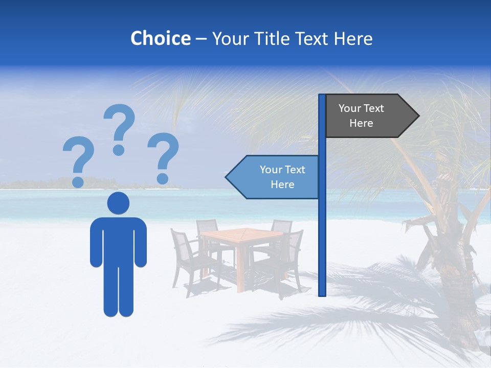 Blue Tropical Coastline PowerPoint Template