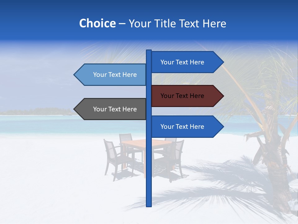 Blue Tropical Coastline PowerPoint Template