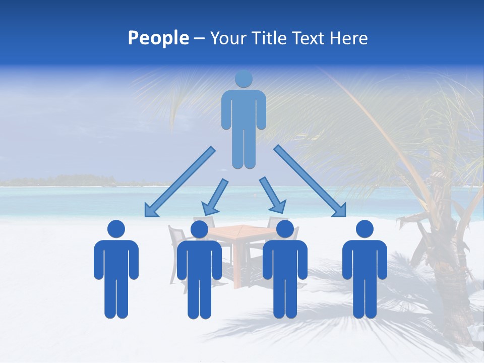 Blue Tropical Coastline PowerPoint Template