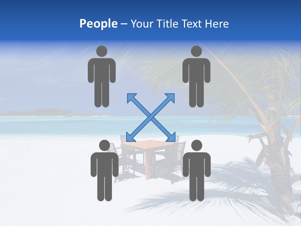 Blue Tropical Coastline PowerPoint Template