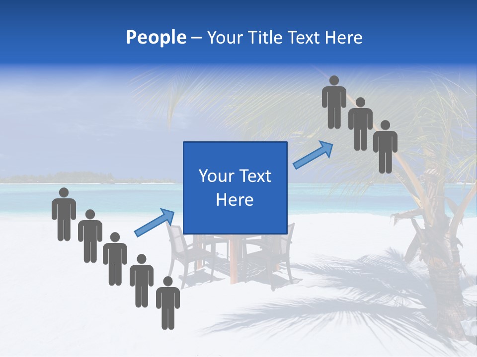 Blue Tropical Coastline PowerPoint Template