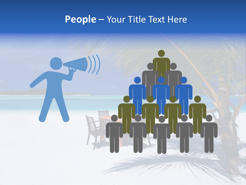 Blue Tropical Coastline PowerPoint Template