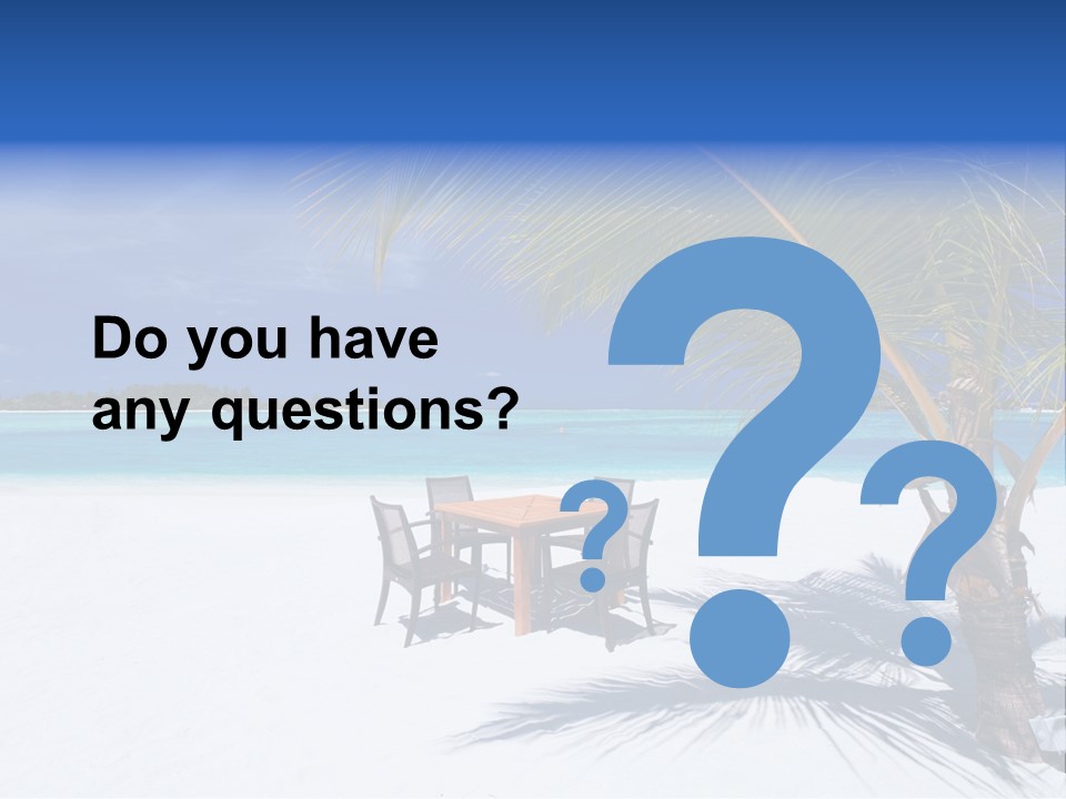 Blue Tropical Coastline PowerPoint Template