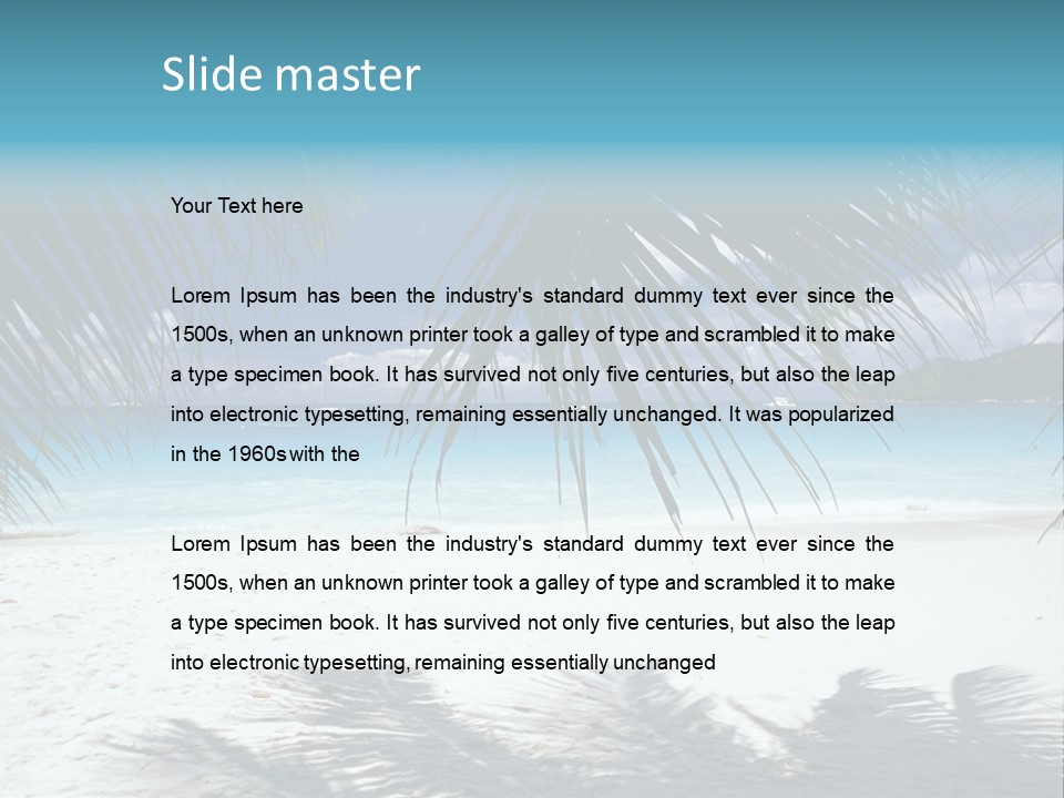 Silhouette Sky Tropics PowerPoint Template