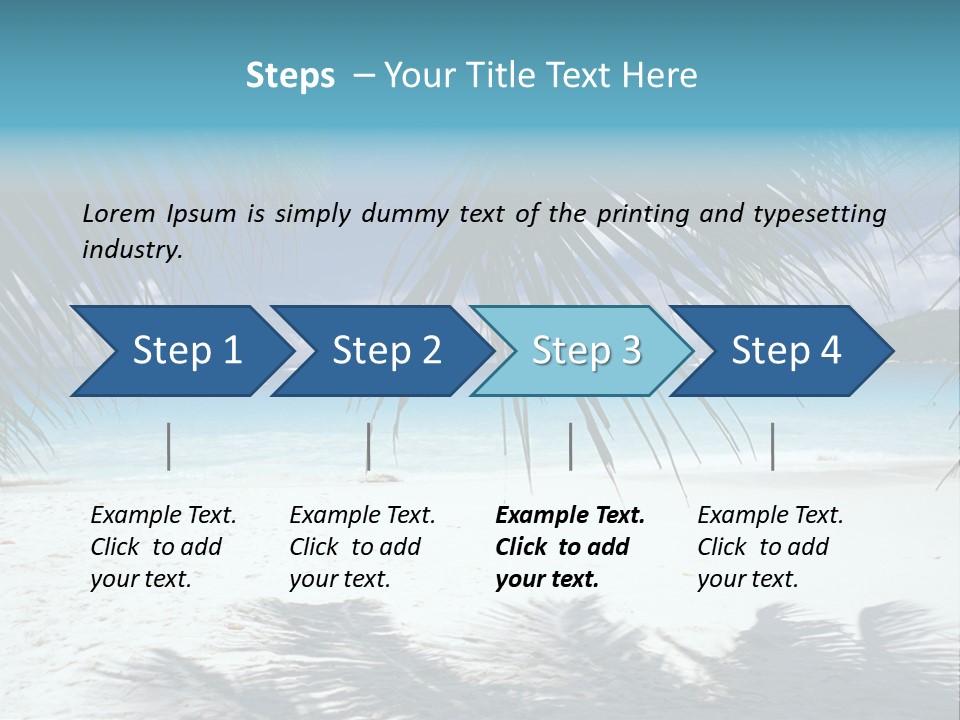 Silhouette Sky Tropics PowerPoint Template