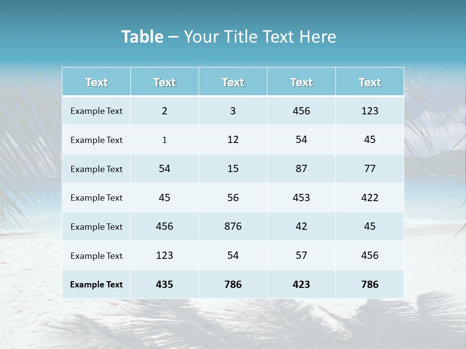 Silhouette Sky Tropics PowerPoint Template