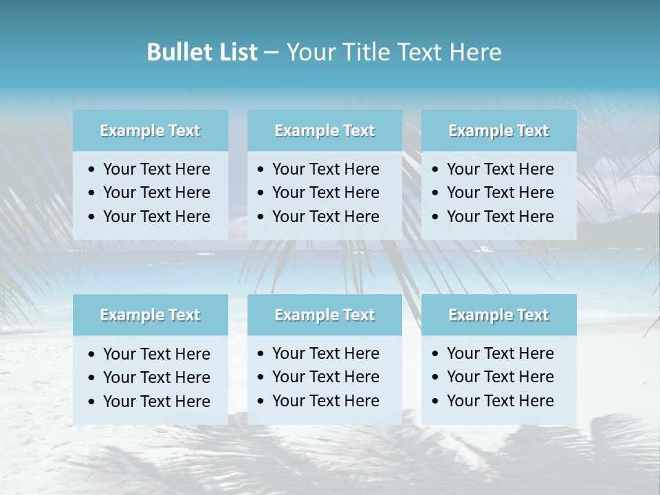 Silhouette Sky Tropics PowerPoint Template