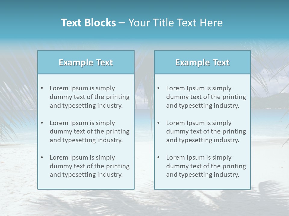 Silhouette Sky Tropics PowerPoint Template