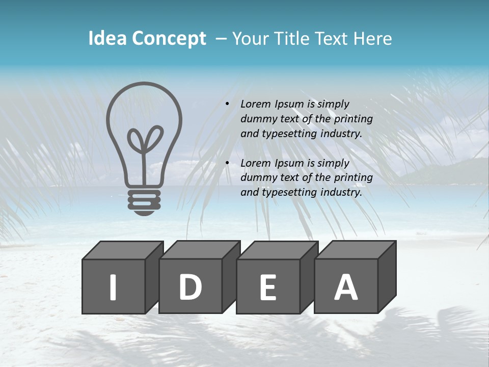 Silhouette Sky Tropics PowerPoint Template