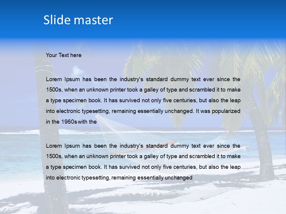 Ocean Blue Sand PowerPoint Template