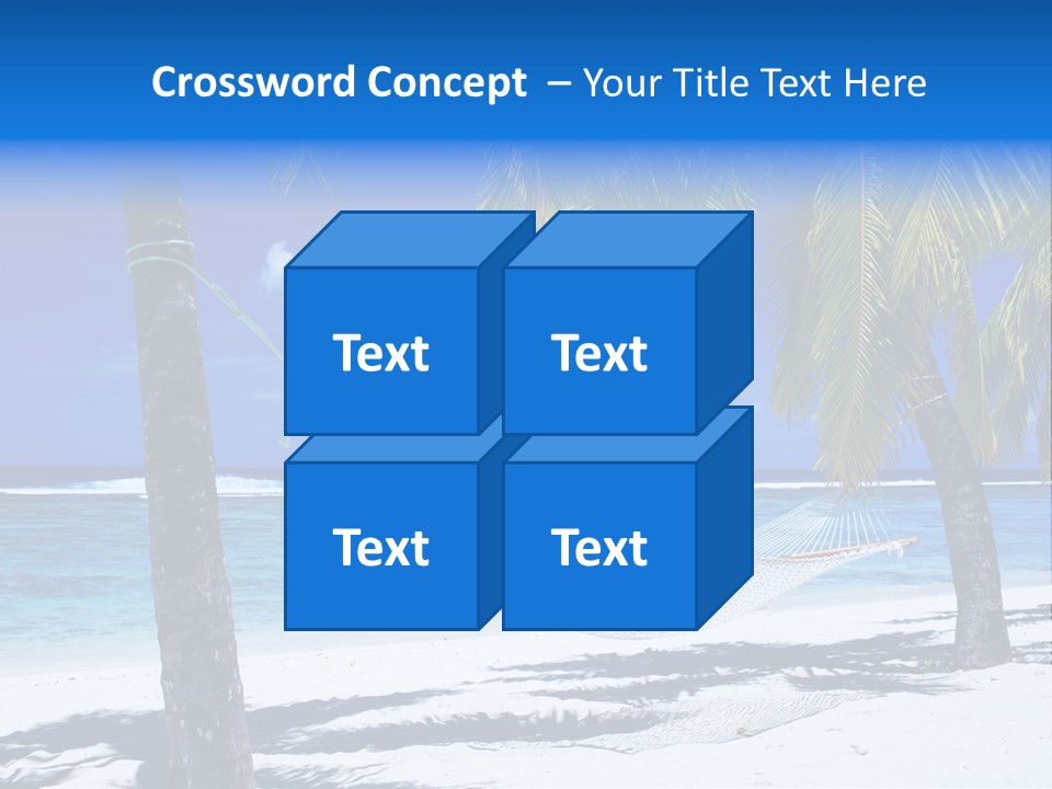 Ocean Blue Sand PowerPoint Template