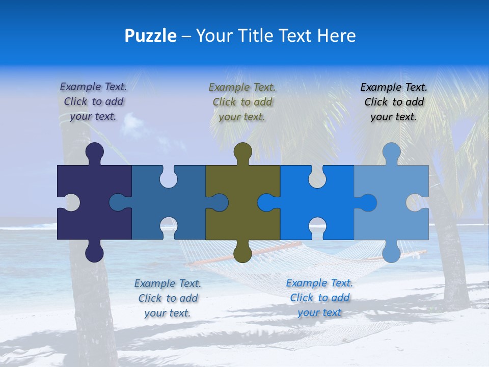 Ocean Blue Sand PowerPoint Template