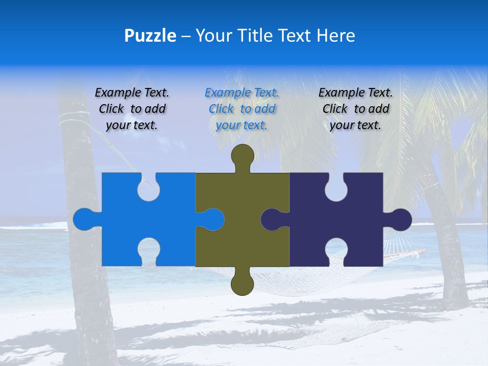 Ocean Blue Sand PowerPoint Template