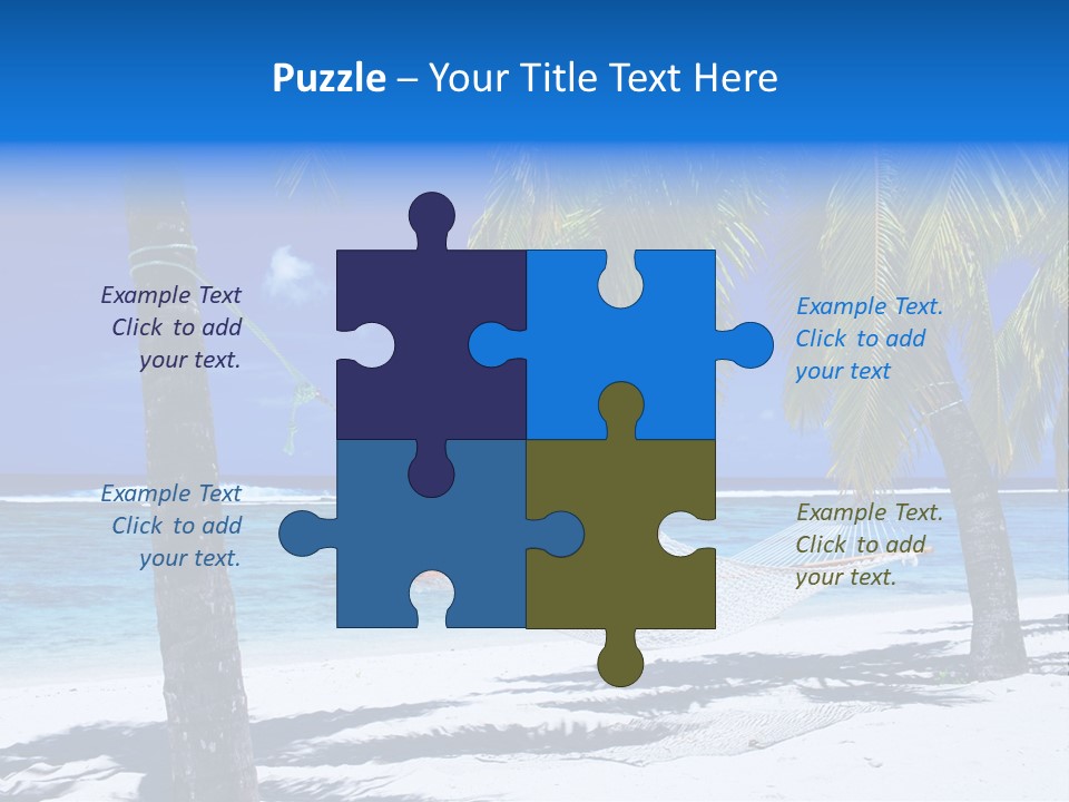 Ocean Blue Sand PowerPoint Template