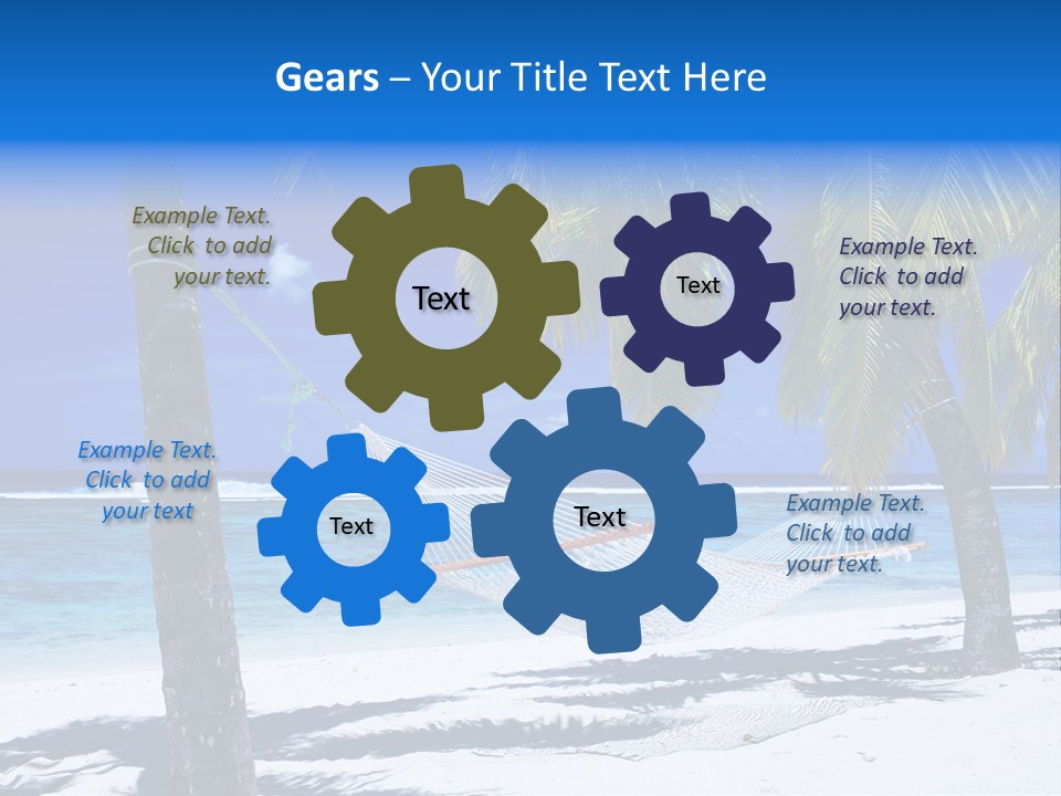 Ocean Blue Sand PowerPoint Template