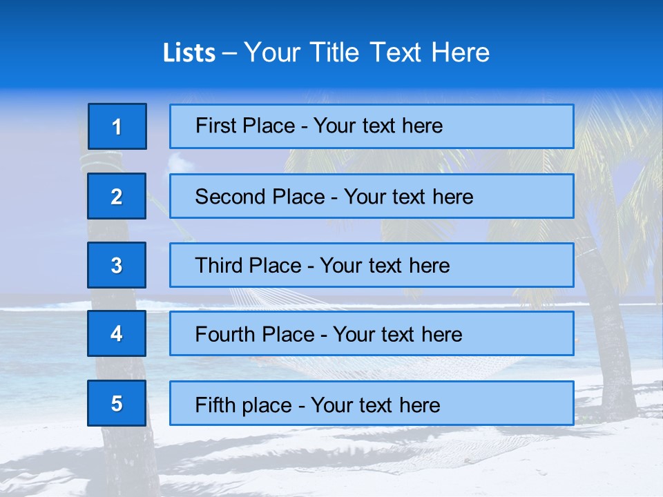 Ocean Blue Sand PowerPoint Template