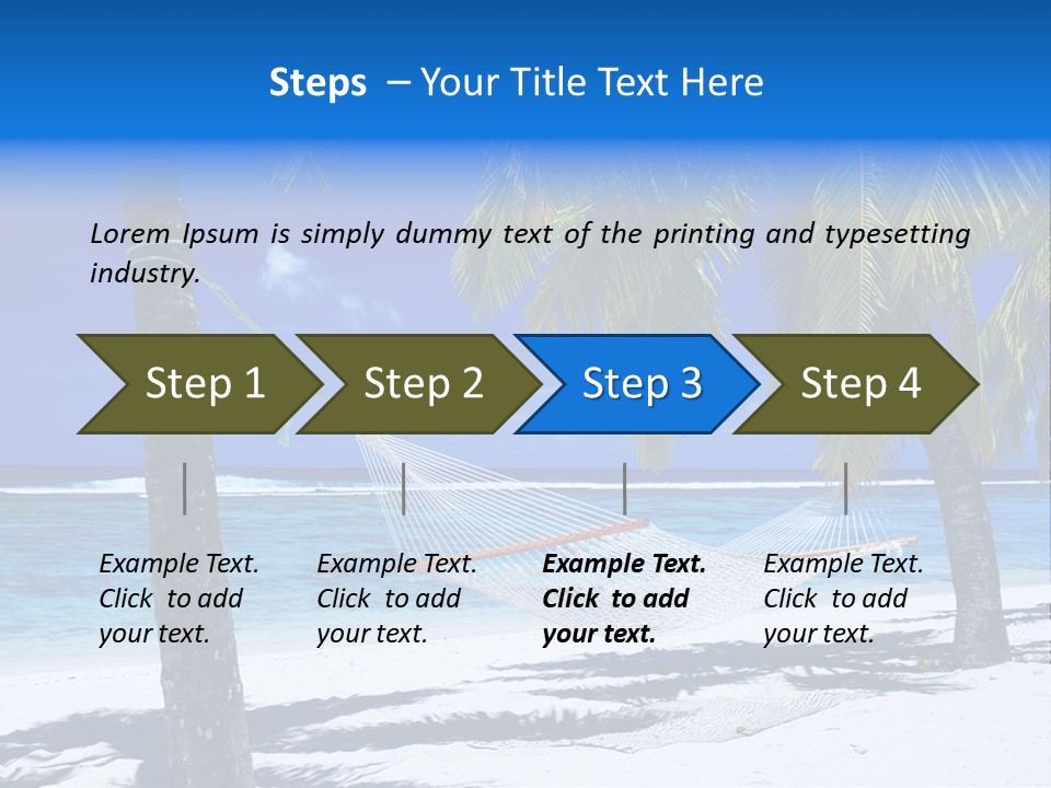 Ocean Blue Sand PowerPoint Template