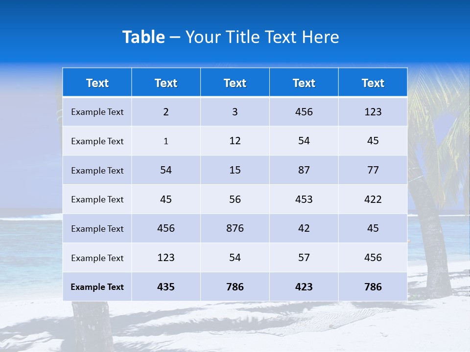 Ocean Blue Sand PowerPoint Template