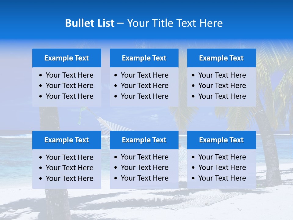 Ocean Blue Sand PowerPoint Template