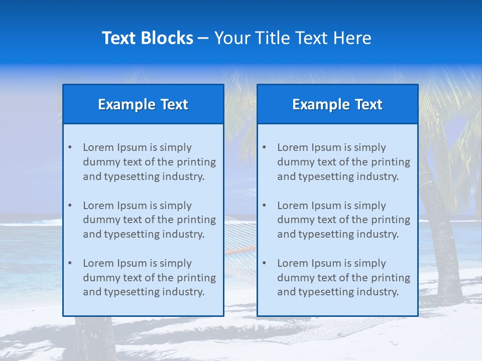 Ocean Blue Sand PowerPoint Template