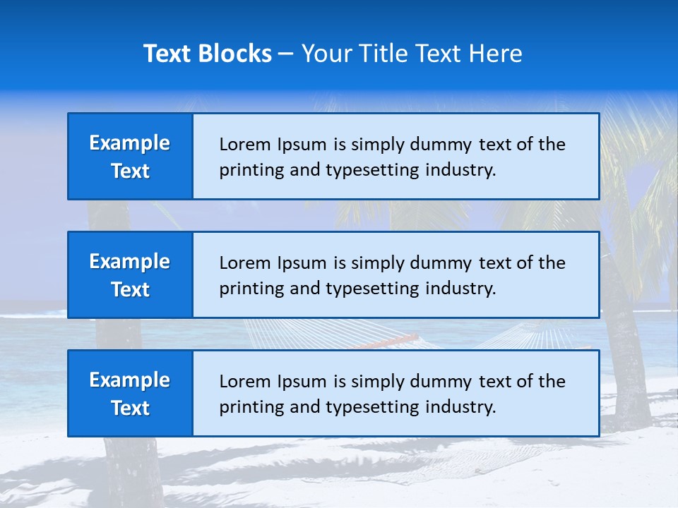 Ocean Blue Sand PowerPoint Template