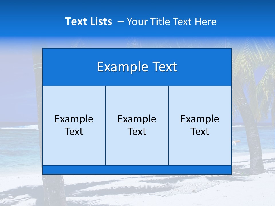 Ocean Blue Sand PowerPoint Template