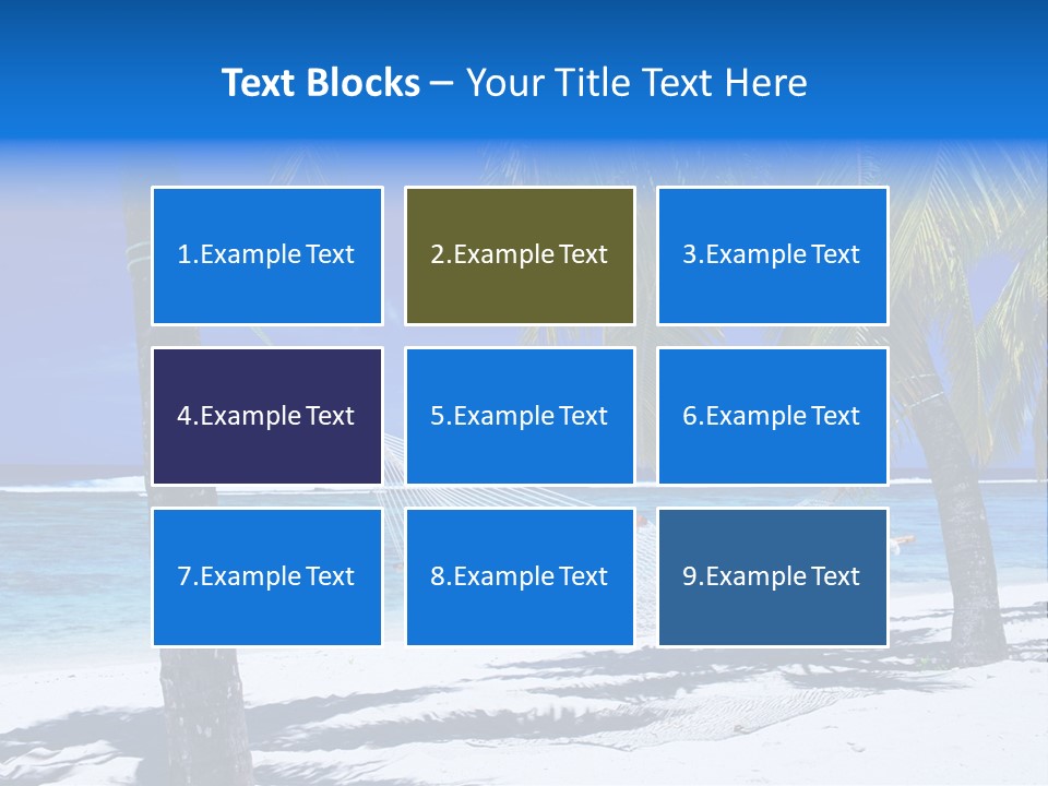 Ocean Blue Sand PowerPoint Template