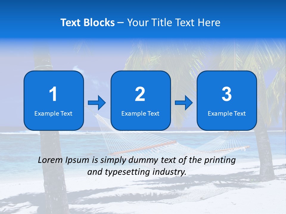 Ocean Blue Sand PowerPoint Template