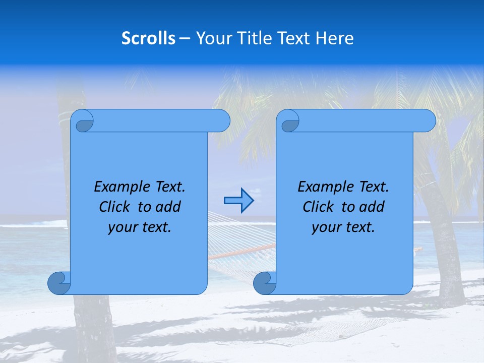 Ocean Blue Sand PowerPoint Template