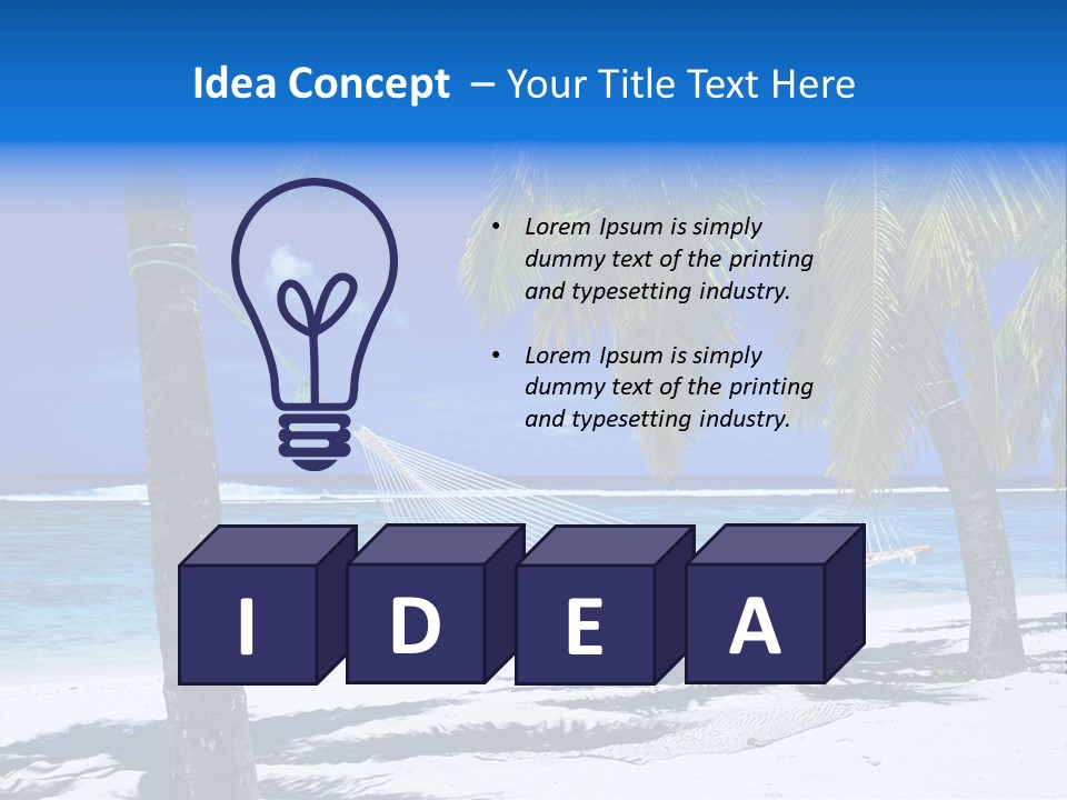 Ocean Blue Sand PowerPoint Template