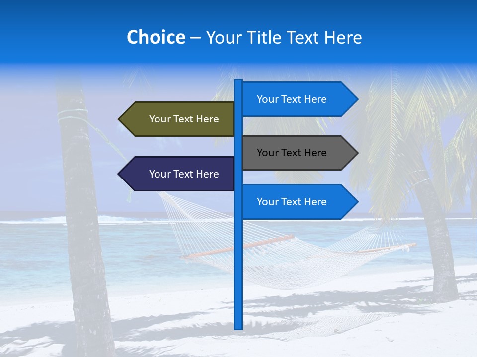 Ocean Blue Sand PowerPoint Template