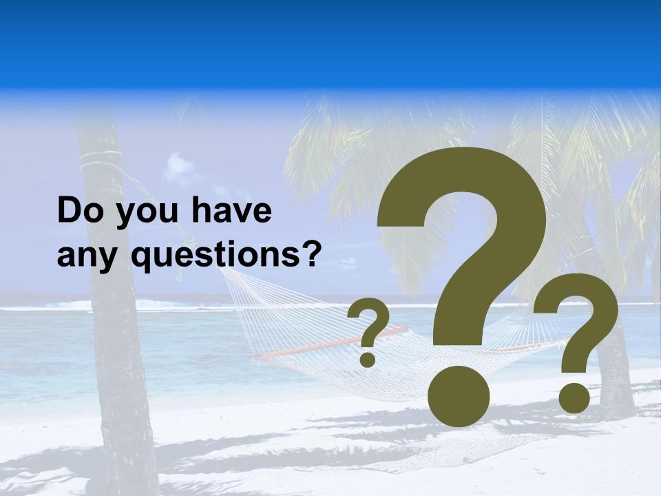 Ocean Blue Sand PowerPoint Template