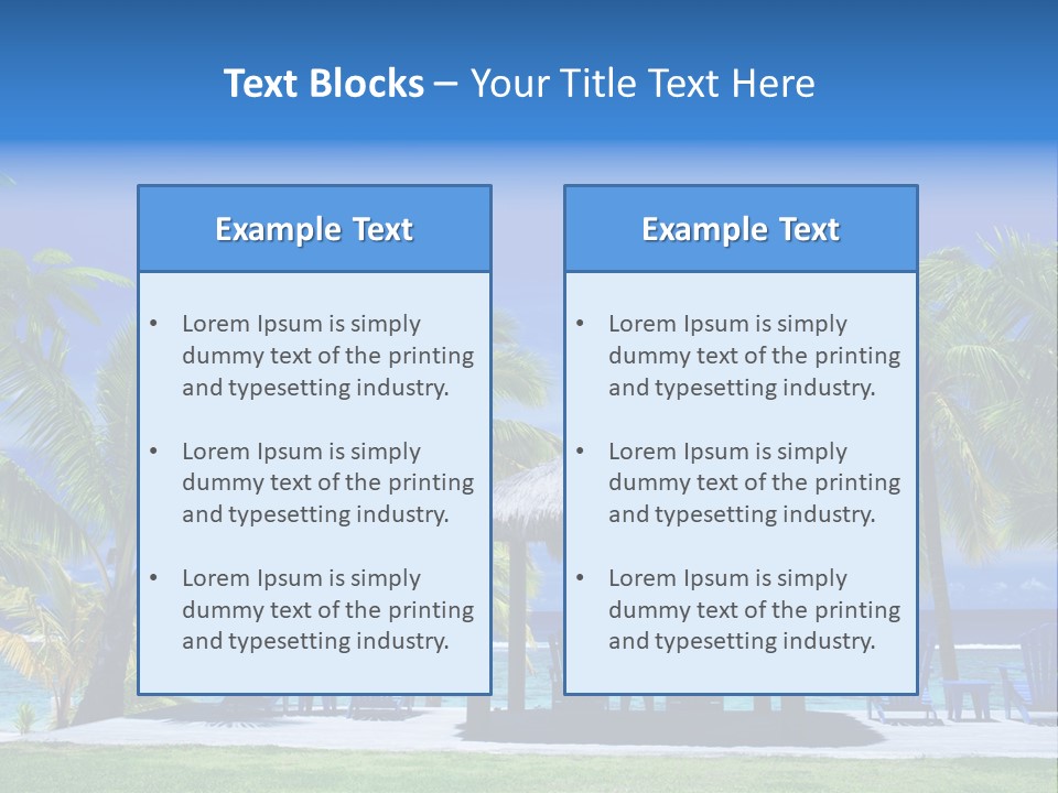 Escape Tourism Water PowerPoint Template