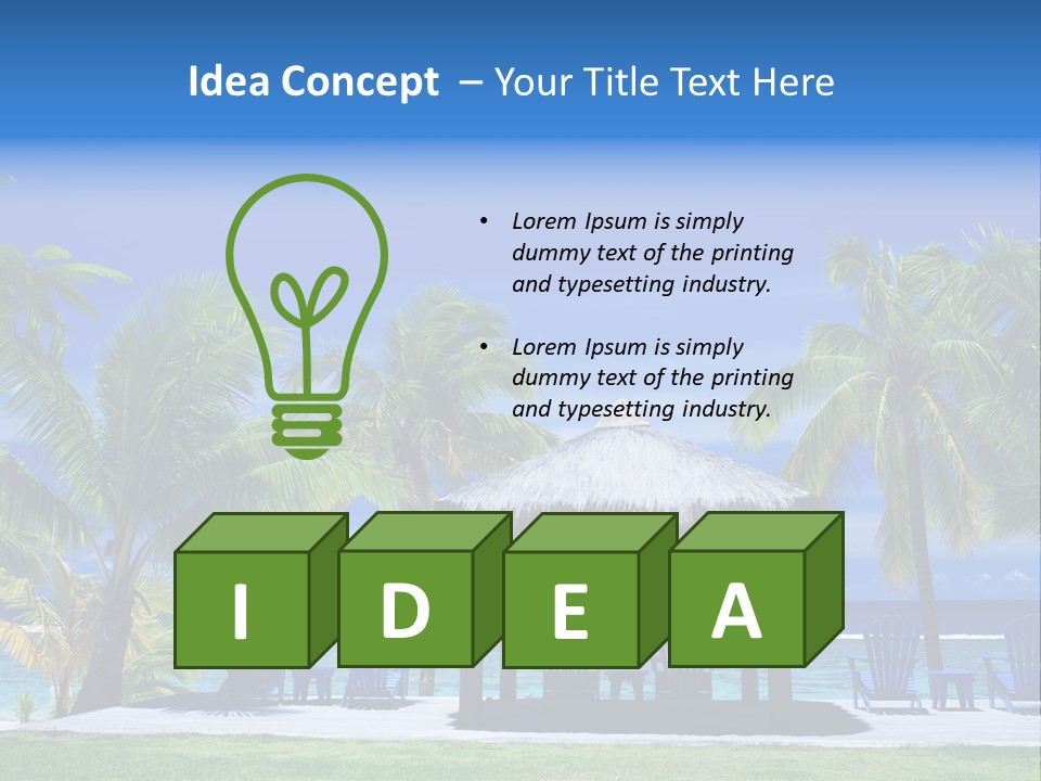 Escape Tourism Water PowerPoint Template