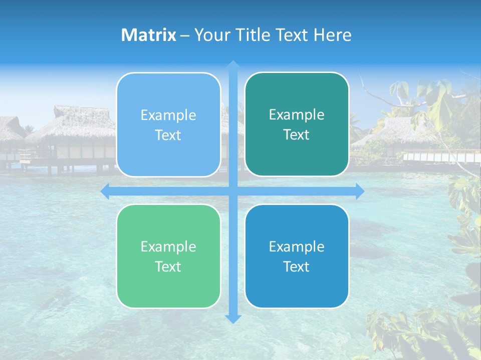 Blue Tree Swimming PowerPoint Template