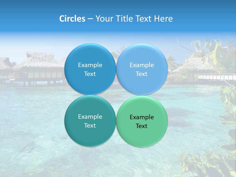 Blue Tree Swimming PowerPoint Template
