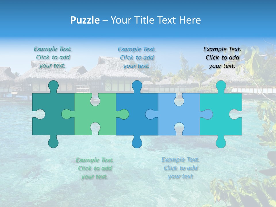 Blue Tree Swimming PowerPoint Template