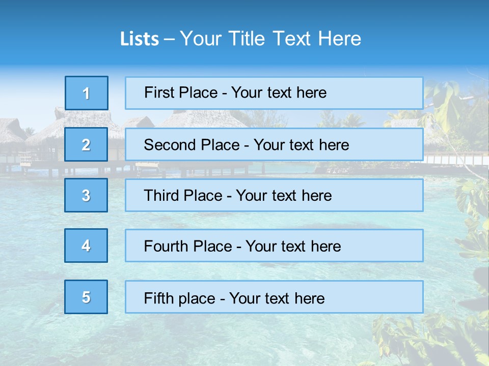 Blue Tree Swimming PowerPoint Template