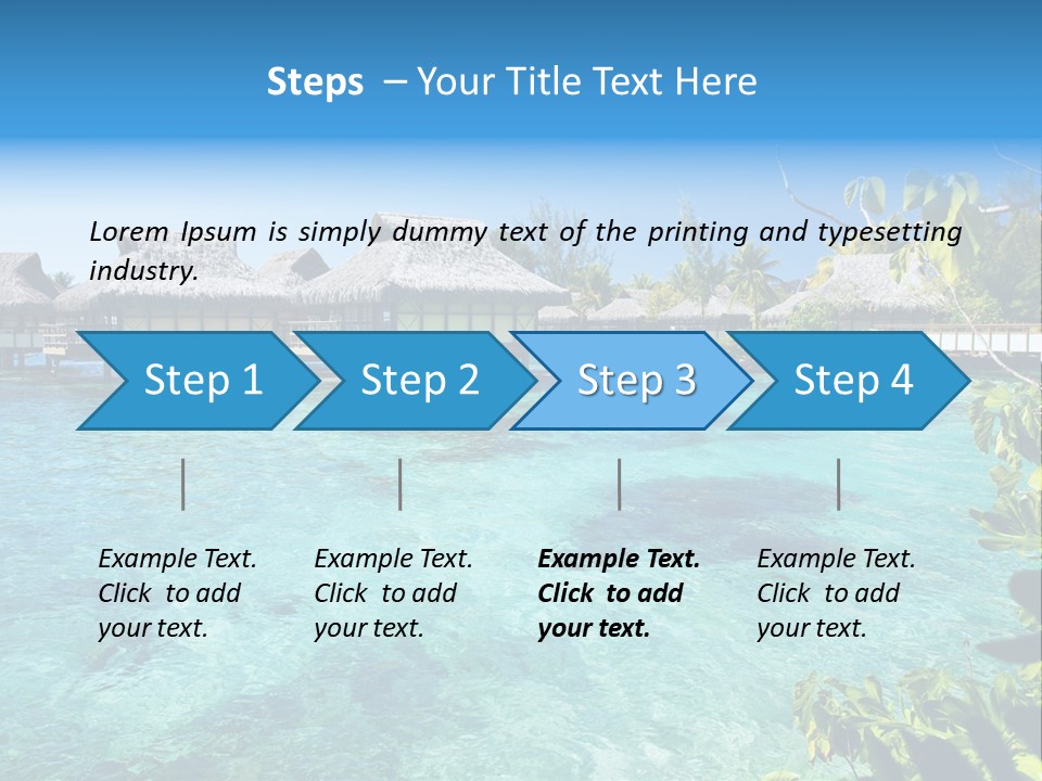 Blue Tree Swimming PowerPoint Template