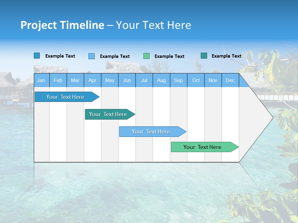 Blue Tree Swimming PowerPoint Template