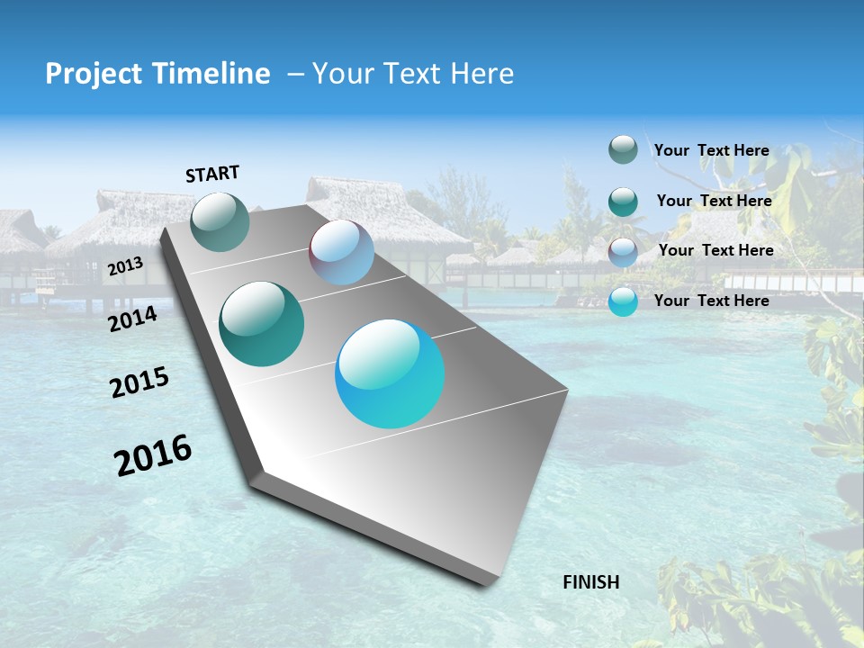 Blue Tree Swimming PowerPoint Template