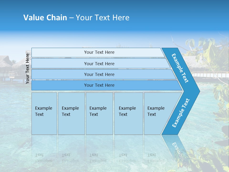 Blue Tree Swimming PowerPoint Template