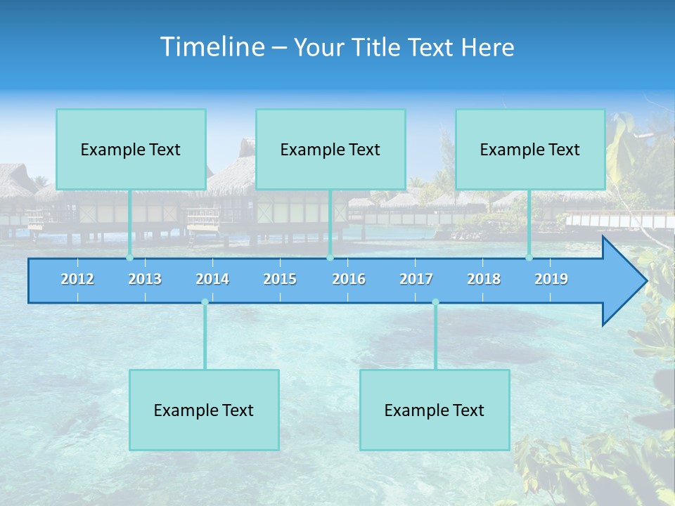 Blue Tree Swimming PowerPoint Template
